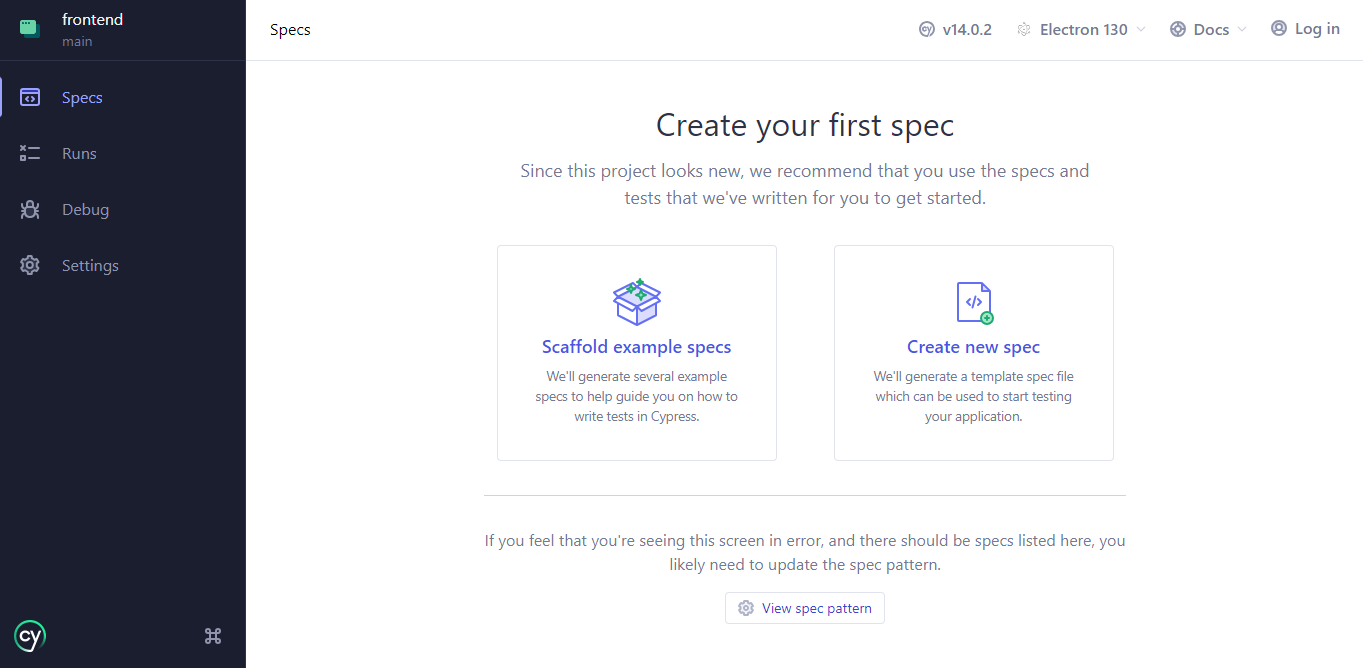 create spec